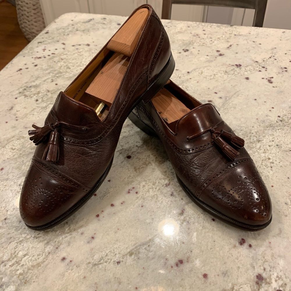 Mezlan Vintage Havana Tassel Loafers 9M